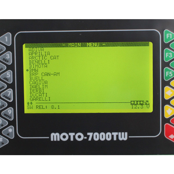 Exhibición softwar 1 del escáner universal de Moto 7000TW