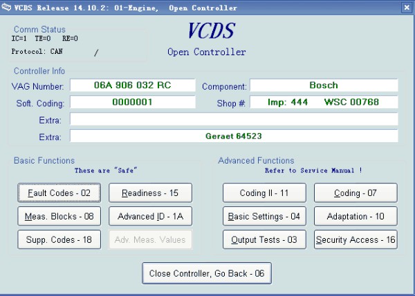 Cable de diagnóstico Software-2 de VAG de VAG 14.10.2