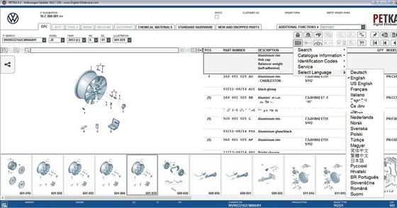 Un buen precio. 2024 PETKA Catálogo de piezas de repuesto para Audi, Porsche, VW Versión V8.3 en línea