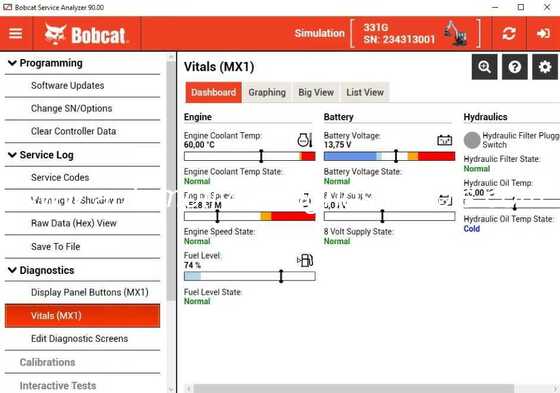 Un buen precio. Software de diagnóstico Service Analyzer v92.16 para Bobcat en línea
