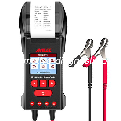 Un buen precio. Ancel BT600 Tester de batería soporte 12v y 24v Impresora incorporada en línea