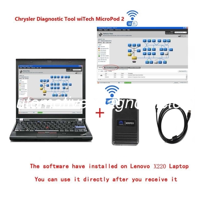 Un buen precio. WIFI Chrysler herramienta de diagnóstico WiTech MicroPod 2 con el portátil Lenovo T420 en línea