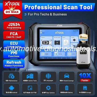 Un buen precio. Escáner de diagnóstico universal 2025 XTOOL D9 MAX con mapeo de topología J2534, codificación de ECU, FCA/ en línea