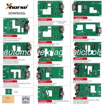 Un buen precio. 2026 Xhorse MQB48 Sin desmontaje Sin soldadura 13 Adaptadores de conjunto completo XDNPM3GL Trabaja con Multi-Prog, VVDI Prog, Key Tool Plus en línea